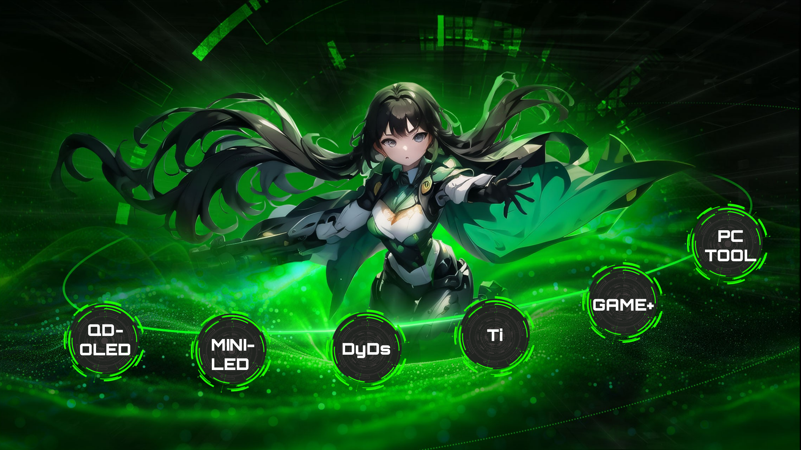 泰坦军团显示创新：QD-OLED、MINI-LED、DyDs、Ti、GAME+、PC TOOL
