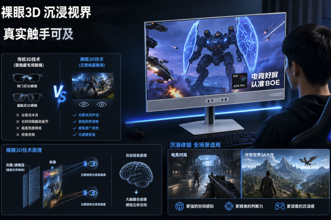 【展会预告】视界进化 三维登场｜泰坦军团×BOE 裸眼3D显示器 登陆2026核聚变游戏嘉年华！ · 现场与资料图片